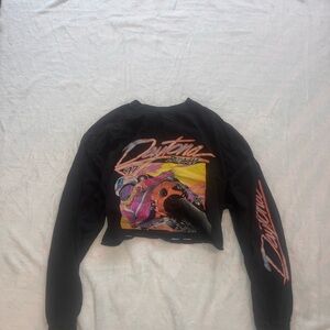 Brandy Melville John Galt daytona beach crop top graphic long sleeve